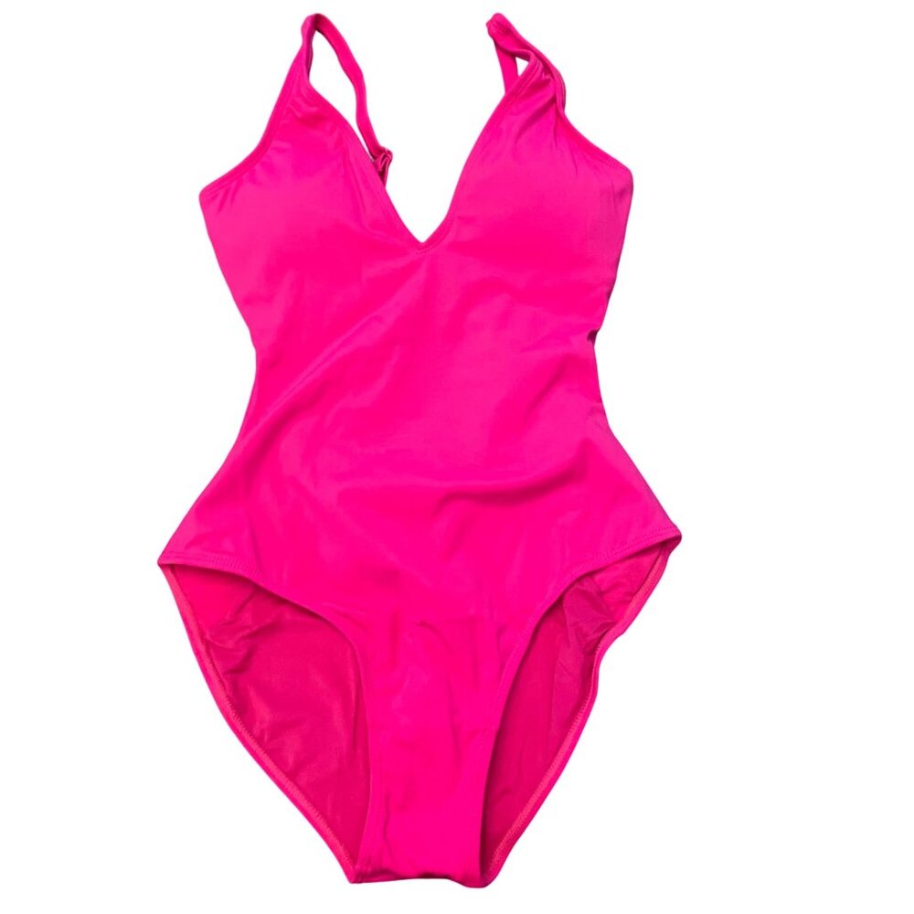 TA3 Plungey ® One Piece Swimsuit Hot Pink Sz XS SHORT‎ Sculpting Shaping